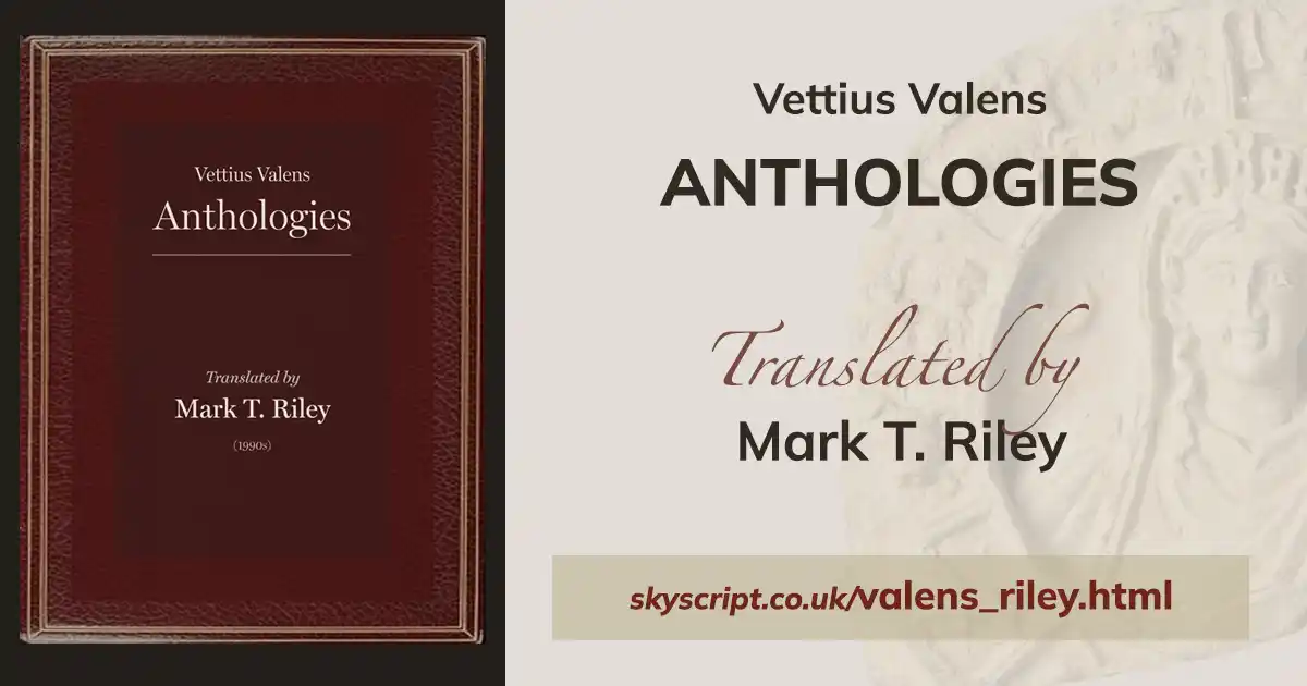 Vettius Valens - The Anthology