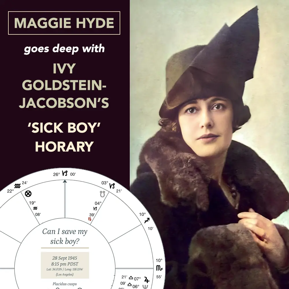 Ivy Goldstein-Jacobson: the Sick Boy horary reviewed by Maggie Hyde
