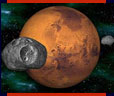 Mars with its satellites: Deimos and Phobos